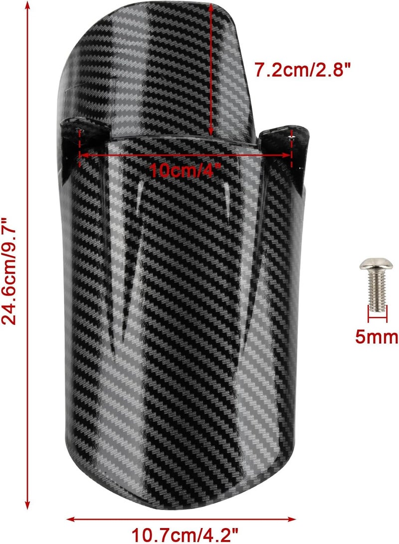 psler Carbon Fiber Rear Guard - Motorcycle Wheel Rear Mudguard Mud Guard for Light Bee X/S and Segway X160 / X260 Electric Dirt Bike Patrs, Carbon Fiber Color, ABS Plastics - Image 4